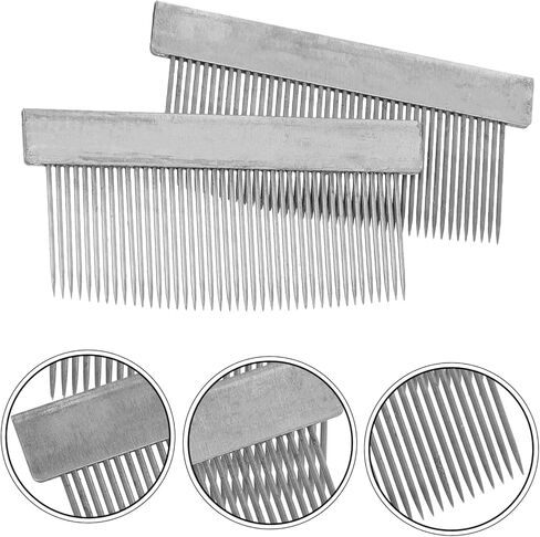 2 قطعة مشط ذيل حصان القوس أمشاط شعر الحصان Erhu القوس أدوات تمشيط الشعر الكمان القوس صنع أدوات الكمان القوس أدوات تمشيط Erhu القوس مشط الشعر الملحقات الكمان القوس الشعر مشط الحديد المعدني in Kuwait