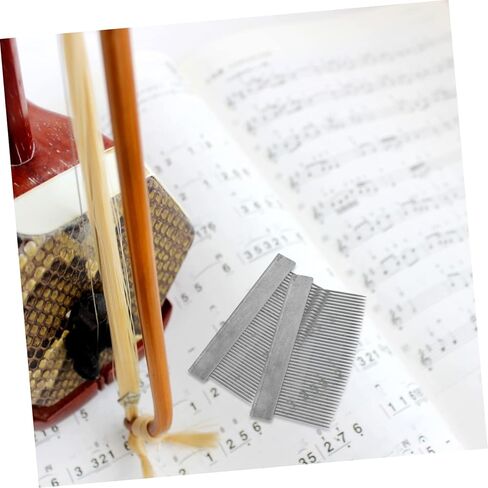 2 قطعة مشط ذيل حصان القوس أمشاط شعر الحصان Erhu القوس أدوات تمشيط الشعر الكمان القوس صنع أدوات الكمان القوس أدوات تمشيط Erhu القوس مشط الشعر الملحقات الكمان القوس الشعر مشط الحديد المعدني in Kuwait