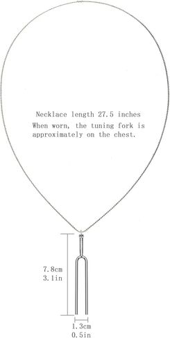 528 هرتز ضبط شوكة القلق قلادة قلادة أدوات التأمل تردد أجهزة الشفاء الذهن الإجهاد الإغاثة هدية للنساء in Kuwait