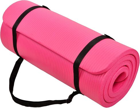 سجادة اليوغا للتمرين من Signature Fitness سميكة للغاية وعالية الكثافة ومضادة للتمزق مع حزام للحمل in Kuwait
