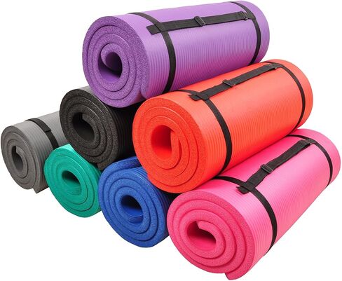 سجادة اليوغا للتمرين من Signature Fitness سميكة للغاية وعالية الكثافة ومضادة للتمزق مع حزام للحمل in Kuwait