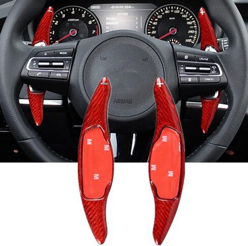 Carbon-Fiber Paddle-Shifter Cover for KIA Stinger - Paddle Shifter Extension,Car Refitting Decoration Accessories,Compatible with Stinger in Saudi Arabia