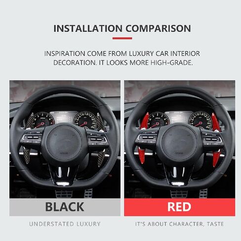 Carbon-Fiber Paddle-Shifter Cover for KIA Stinger - Paddle Shifter Extension,Car Refitting Decoration Accessories,Compatible with Stinger in Saudi Arabia