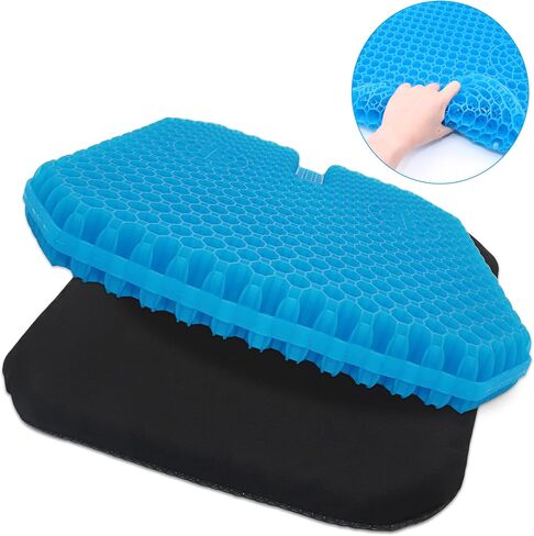 Gel Seat Cushion, Double Layer Egg Gel Cushion for Pressure Relief, Seat Cushion for The Car,Office,Wheelchair&Chair.Breathable Design,Durable,Portable in Saudi Arabia