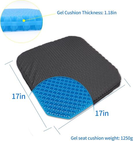 Gel Seat Cushion, Double Layer Egg Gel Cushion for Pressure Relief, Seat Cushion for The Car,Office,Wheelchair&Chair.Breathable Design,Durable,Portable in Saudi Arabia