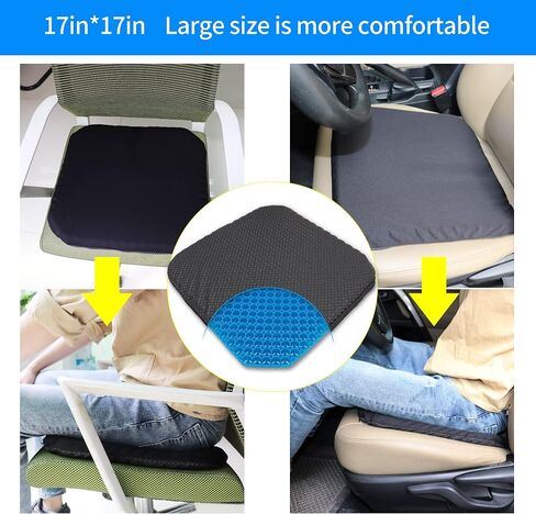Gel Seat Cushion, Double Layer Egg Gel Cushion for Pressure Relief, Seat Cushion for The Car,Office,Wheelchair&Chair.Breathable Design,Durable,Portable in Saudi Arabia