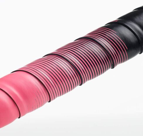 Fizik Microtex (2mm) Vento - 2mm - Microtex - Tacky - Black/Pink Bar Tape, Large (BT15A00042) in Saudi Arabia