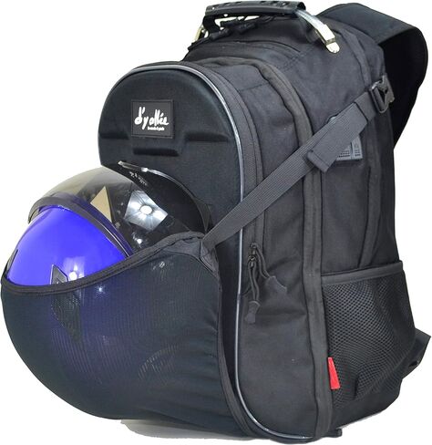 حقيبة ظهر للدراجة النارية سعة 35 لتر من d'yallee، حقيبة ظهر مضادة للماء بهيكل صلب وحقائب أمتعة للدراجات النارية للرجال مع غطاء للمطر in Kuwait