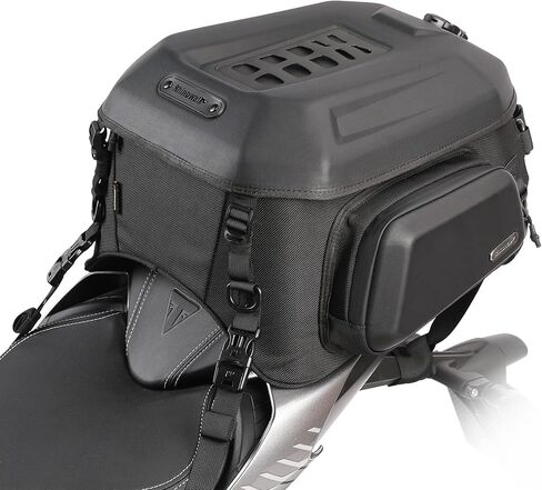 Rhinowalk Motorcycle Tail Bag Rear Seat Bag Hard Shell Waterproof 12-18L Expandable Motorbike Backpack Luggage Bag Storage Bag in Saudi Arabia