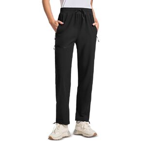 MAGCOMSEN Women's Hiking Pants UPF 50+ Water Resistant Quick Dry Lightweight Elastic Waist Cargo Pants with 4 Pockets