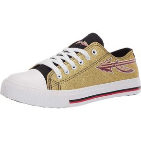 FOCO Florida State Seminoles NCAA Womens Glitter Low Top Canvas Shoes - 7