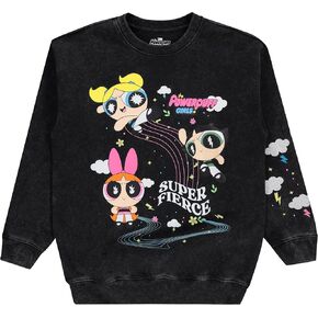 Ladies Powerpuff Girls Tiedye Sweatshirt - Powerpuff Girls Crewneck Sweatshirt - Blossom Bubble and Buttercup Sweatshirt