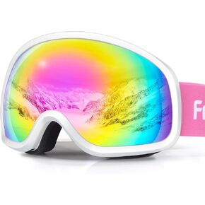 Freela Ski Goggles OTG Men Women, Over Glasses Snow Snowboard Sports Goggles for Adult Youth 100% UV400 Protection Anti Fog