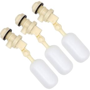 3/4 Inch Float Water Valve with Adjustable Arm, Automatic Shut Off Float Ball Valve for Water Tank Pond Livestock Horse Cattle Goat Sheep Pig Dog Waterer 3 Pack