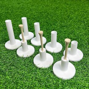 KOFULL Rubber Golf Tees for Mats, Driving Range Tee, 8 Pack Golf Rubber Tee Holder Set Indoor Outdoor