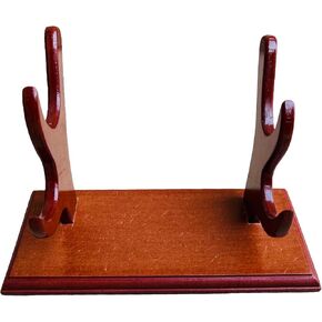 QT S Display Khukuri/Kukri Wooden Stand- Two Tier Handmade Wooden Kukri Stand for Decorative Kukri size Blade 5-8 Inch-Real Wood Nepaloden Sword Display