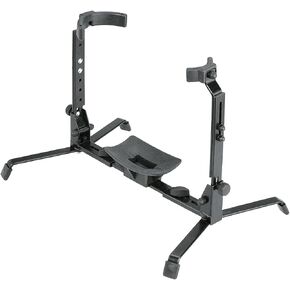 K&M Konig & Meyer 14941-000-55 Baritone Stand | Adjustable Height / Width | Rubber Covered Arms | Sturdy Instrument Support | Use w/Tenor Horn Models | Folds Potable | German Made Black