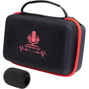 YOUSHARES SM7B Microphone Case Bag with Mic Cover Foam - Mic Case Hard Carring Case with Windshield Compatible with Shure SM7B USB Condenser Microphone