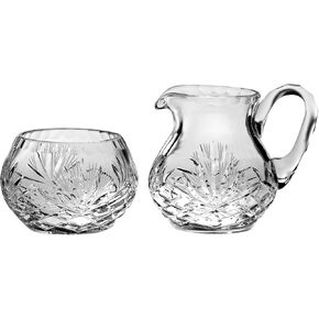 Barski - Hand Cut - Mouth Blown - Crystal - Sugar & Creamer - Set - Made in Europe