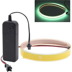 1M/3Ft EL Panel Electroluminescent Light Strip LED Rope Light Glowing EL Wire Light with Battery for Home DIY Lighting Projects (Light Ice Blue)