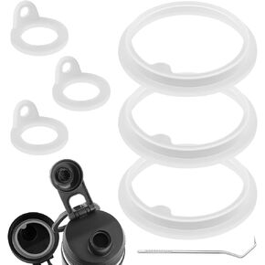 6pcs Replacement Gaskets Compatible with TAKEYA Water Bottle, Leak-Proof Silicone Seal Ring Seal Parts Lid Accessories Washer for TAKEYA Actives 18oz 22oz 24oz 32oz 40oz (Not for TAKEYA Originals)