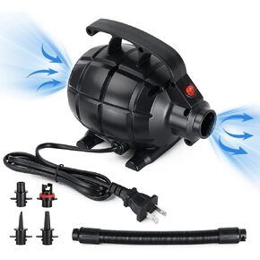 Air Pump for Inflatables, Electric Air Mattress Pump with 4 Nozzles, Portable Quick-Fill Inflator Deflator for Outdoor Camping, Pool Floats, Pool Toys, Sleeping Pads