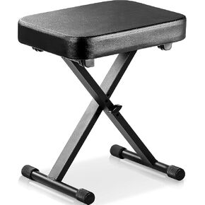 Bench,Adjustable Piano Keyboard Bench, X-Style Stool Chair Seat for Electronic Keyboards & Digital Pianos,3 Inch Thick Padded Portable Foldable Stool