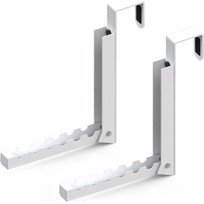 2 Pcs Over The Door Hooks Hanger,Over The Door Organizer Racks, Collapsible Folding Over Door Clothes Drying Laundry Hooks for Hanging Clothes,Over Door Storage Hangers for Bedroom Bathroom (White)