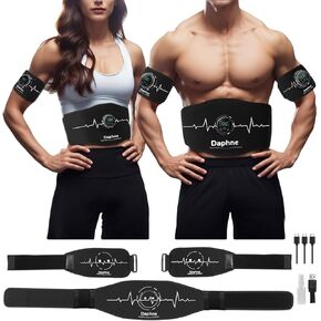 Daphne Fit Belt, Ab Stimulator Muscle Toner, Effective Muscle Stimulator for Abdomen, Arms, Legs White