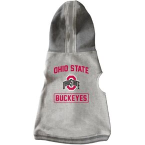 Littlearth Ohio State Buckeyes NCAA Pet Hooded Crewneck with Team Logo and Name