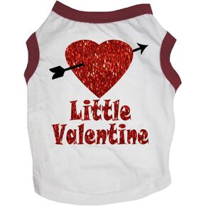 Petitebella Valentine Arrow Heart Puppy Dog Shirt (Small)