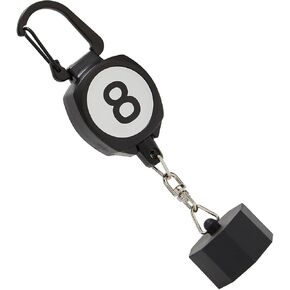 LAKE OF FIRE Billiard Chalk Holder，Pool Chalk Holder with Retractable Key Ring Black