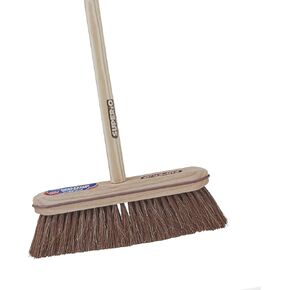 Superio Kitchen and Home Horsehair Broom With Wood Handle, Fine Premium Bristles - Heavy Duty Household Broom Easy Swiping Dust And Wisp Floors And Corners , 12" sweeping head
