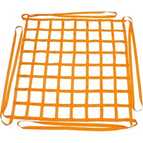 Safety Lifting Net Straps, Flat Nylon Sling Hoisting Net, Loading and Unloading Heavy Objects 10cm Square Mesh Tear Resistance for Construction Rigging Moving Towing Hoisting Work Gear 1 * 1m