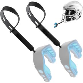 2 Pack Tether for Mouth Guard, Mouth Guard Strap Only, Universal Replacement Strap for Mouth Guard for Football, Boxing, Taekwondo, Hockey, Basketball, Lacrosse, Rugby Matches Helmet (Black)