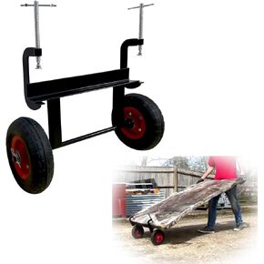 Panel Dolly, 600LBS Capacity Slab Dolly, Heavy-Duty Drywall Mover with 8" Wheels, Adjustable Clamp Panel Cart for Drywall Sheet, Material Handling, All Terrain Moving Cart