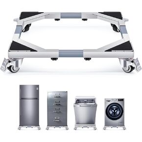 Nefish Upgraded Stainless Steel Appliance Dolly with Wheels 21-28 Inch Washing Machine Dolly Heavy Duty 700 Lbs Furniture Dolly Cart with Wheels Flat Dolly for Washer and Dyer, Fridge, Cabinet, Boxes