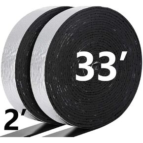 2Pcs Pipe Insulation Wrap 2" Wide X 33 Ft Water Pipe Foam Insulation Tape Self Adhesive Aluminum Foil Insulation Wrap for Outdoor Winter Cold Hot Water Pipes