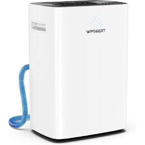 100 Pint Dehumidifier for Home and Basement, 6L Water Tank, 7000 Sq.Ft Coverage with Drain Hose, Smart Humidity Control, Auto Defrost, 24-Hour Timer, Child Lock