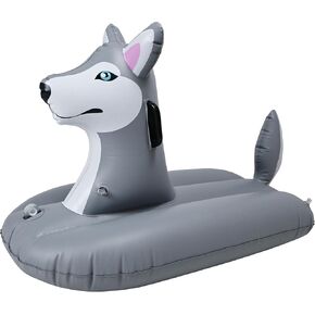 Jet Creations Animal Slider – Inflatable Multi-Color Water Snow Grass Ride On Sled for Adults and Kids 3 Year and Up. Max 200 Lbs. Available Design: Unicorn, Husky. (Husky)