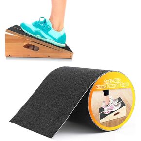 Anti-Slip Slant Board Tape Abrasive Surface Replacement of Anti-Slip Surfaces for Slant Board Suitable for Most Slant Board(5.9IN *6.5FT Black)