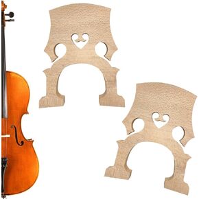 Maple Cello Bridge 4/4 Bridge Bridge Replacement Parts for Instrument Cello Accessories (Two-Pack)