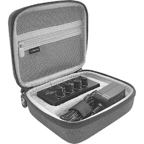 Hard shell portable storage bag – travel case with cable storage, eva material shockproof and waterproof, compatible with Behringer HA400