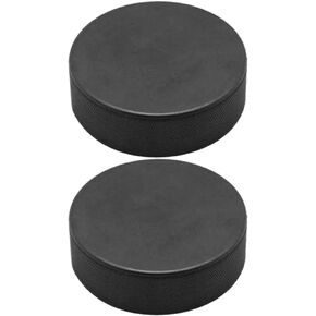 VOSAREA 2pcs Ice Hockey Pucks Mini Hockey Pucks Ice Hockey Race Use Puck for Practicing and Classic Training for Kids Adults Fun Entertainment Equipment