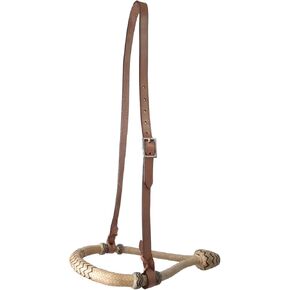 Tahoe 5/8" Natural Rawhide Braided Bosal with Rawhide Core & Leather Hanger Versatile Horse Training Gear with Classic Design & Comfortable Fit Brown/Med Oil