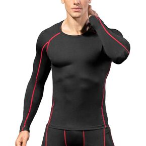 Men's Compression Shirts Long Sleeve Sport Workout T-Shirt Running Cool Dry Tops Active Spande Baselayer Undershirts