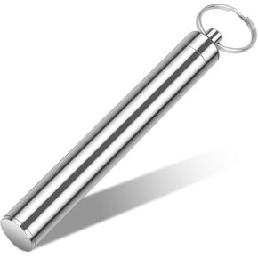 Portable Metal Toothpick Holder with 10PCS Reusable Titanium Toothpick, Pocket Toothpick Holder for Purse Outdoor Travel Daily Life