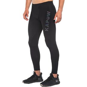 Kapow Meggings High Compression Performance Range - Mens Athletic Leggings with Pockets & High Compression (Striker, S)