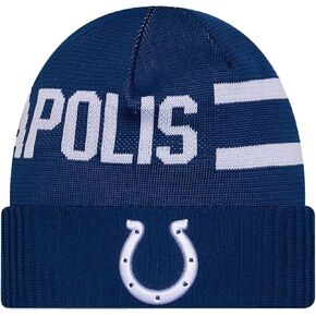 New Era Unisex-Adult NFL Official Sideline Team Logo Wordmark Tech Cuffed Beanie Cold Weather Knit Hat