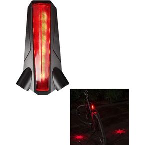 Bicycle Projector Taillight, Logo Projected Bicycle Laser Warning Light Taillight Bicycle Laser Taillight Beam Rear Safety Warning Light (Upgrade (Charging))